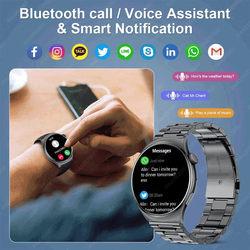 2024 Smart Watch for Men Women 1.43" AMOLED Activity Tracker Heart Rate Sleep Monitor IP68 Waterproof Smartwatch for Android iOS