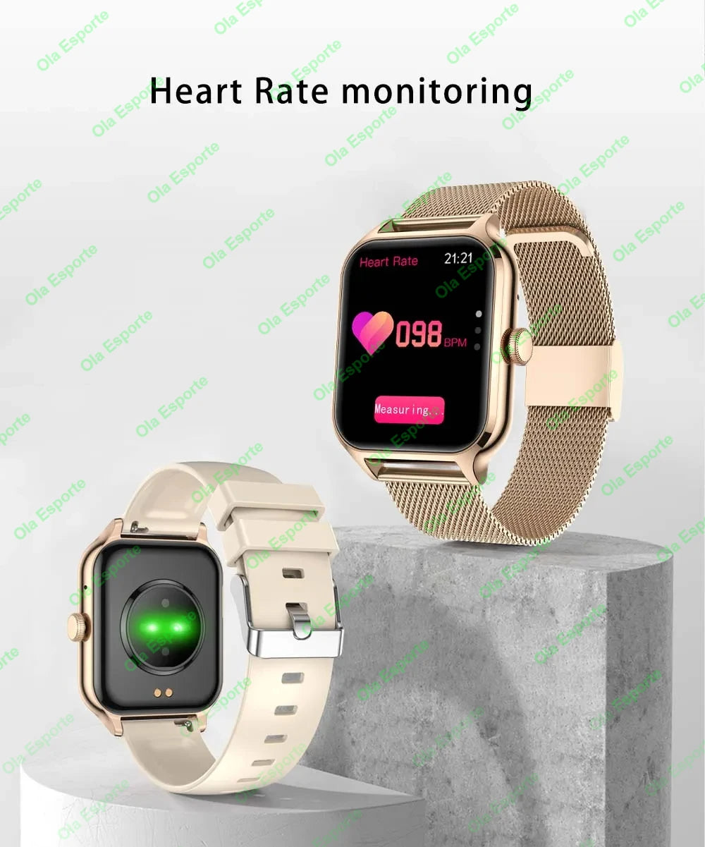 2024 New in 1.75" Women Smartwatch Bluetooth Call Heart Rate Blood Oxygen Tracker Sport Smart Watch Women Men for IOS Androird