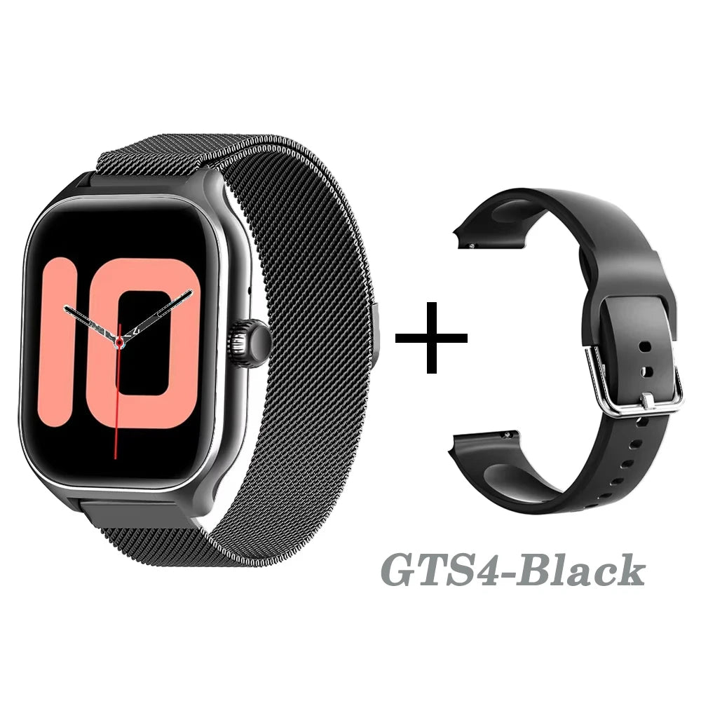 2024 New Arrival GTS4 smartwatch BT Call Heart Rate Calories Sports Fitness Tracker OEM Smartwatch for Men Women