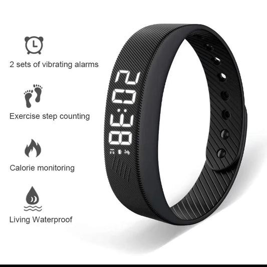 Smart Bracelet LED Digital Waterproof Smart Clock Smartband With running pedometer Monitor Smart Band Vibration Alarm Reminder