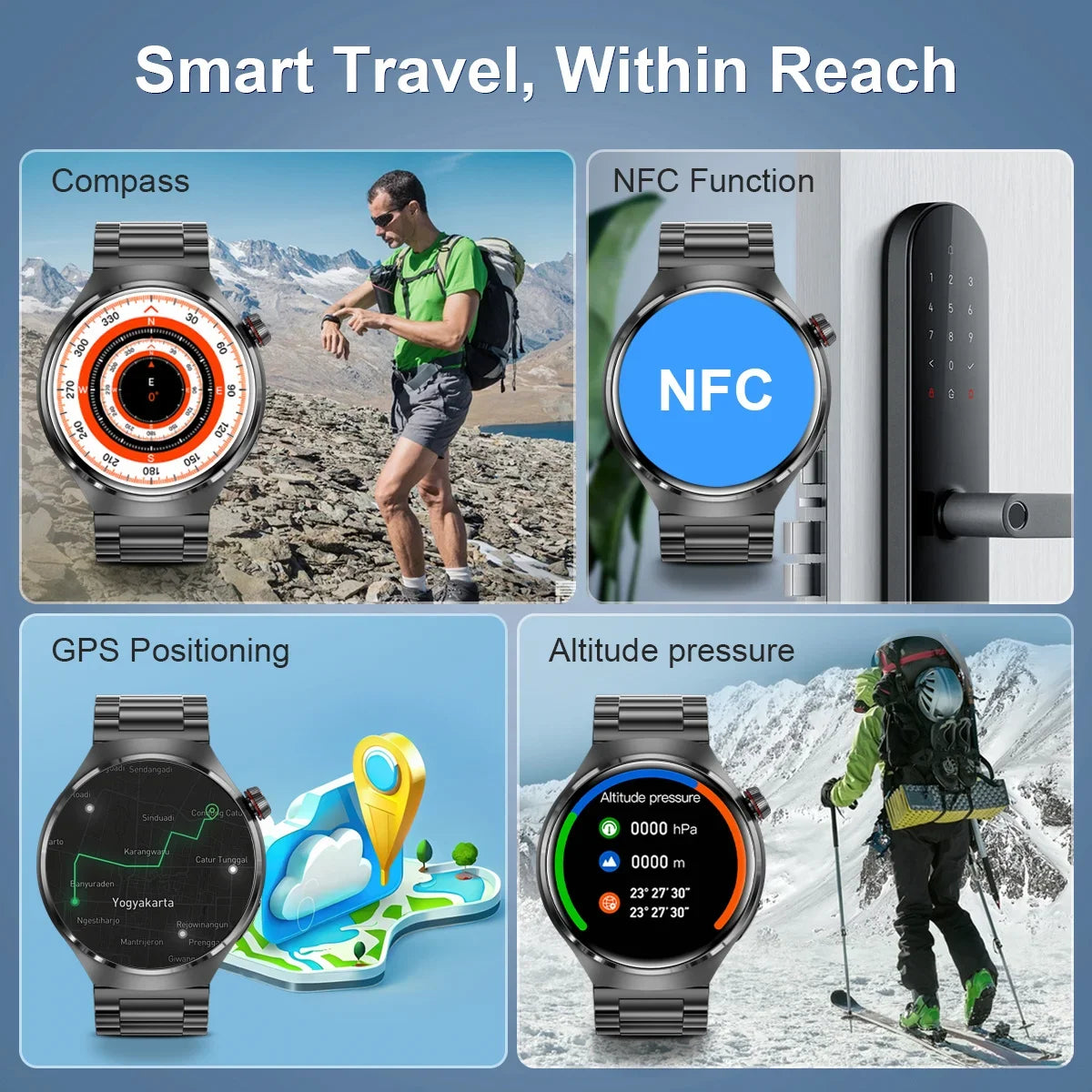 2024 for Huawei Watch 4 Pro NFC Smartwatchs Men  AMOLED HD Screen Heart Rate Bluetooth Call IP68 Waterproof Original smart watch