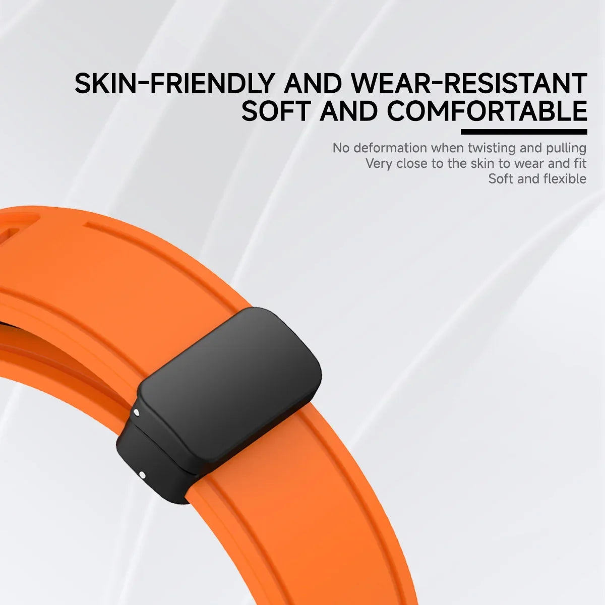 Band For Samsung Galaxy Watch Ultra Sports Silicone Straps Galaxy Watch 7 Ultra 47mm Bracelet Magnetic Folding Buckle Watchbands