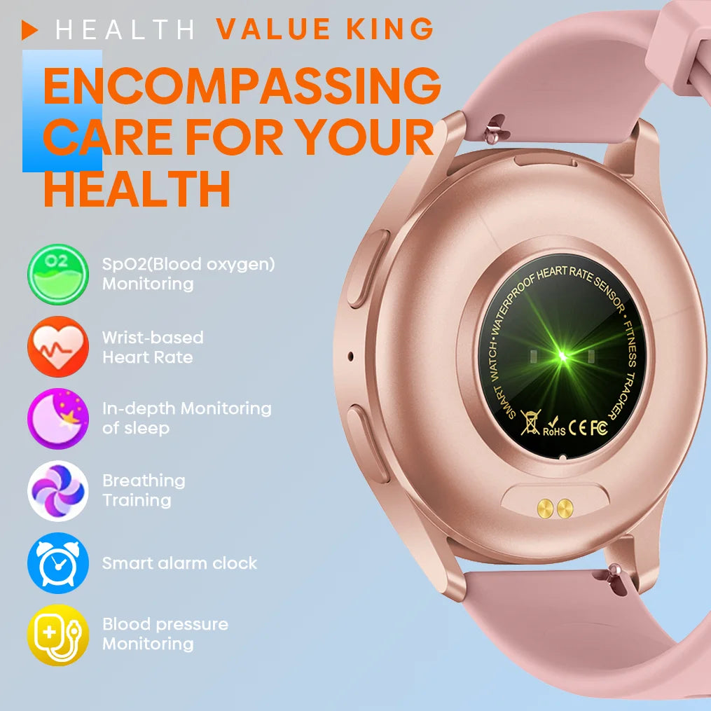 2024 New Women Smartwatch 6 Full Touch Screen Blood Pressure GPS Tracker Bluetooth Call Sport Smart Watches Men For Android iOS