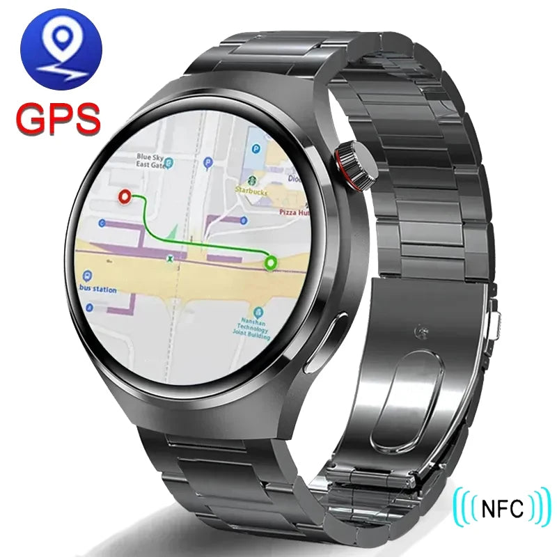 For Huawei GT4 PRO Smart Watch Men Watch 4 Pro AMOLED HD Screen Bluetooth Call GPS NFC Heart rate BloodSugar SmartWatch 2024 New