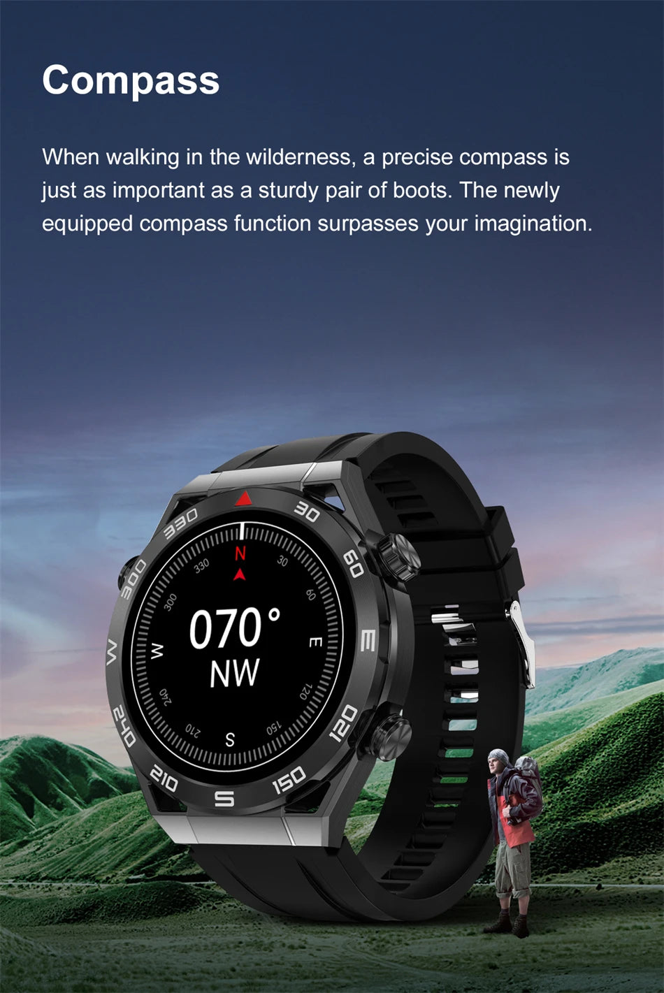 LIGE 2024 Smart Watch Men 1.5" Screen Bluetooth Call GPS Tracker Blood Oxygen Motion Fitness Watch Compass Smartwatch For Xiaomi