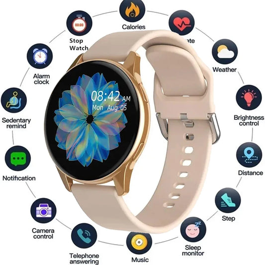 Smart Watch Round Bluetooth Call Men Women Fitness Tracker Bracelet Custom Watch Face Watches For Android IOS  Smartwatch 2024