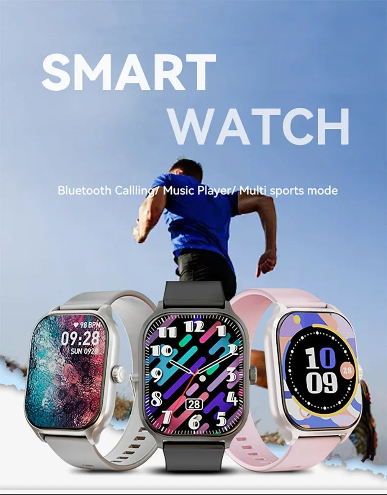 2024 New Men Smartwatch Bluetooth Call Smart Watch 2.01 Inch Screen 123 Sports Women Rotary Button Watch Suitable for Samsung