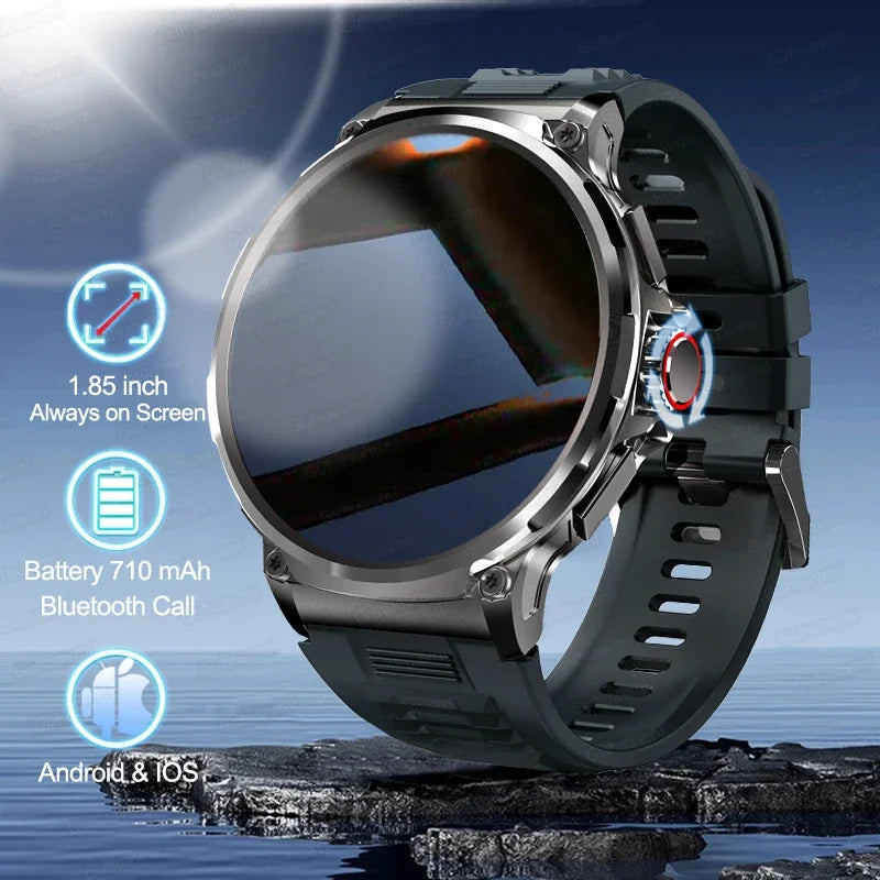 2024 New GPS Track Smart Watch Men 1.85-Inch Ultra HD AMOLED Screen 710 Mah Battery Bluetooth Call SmartWatch For Huawei Xiaomi