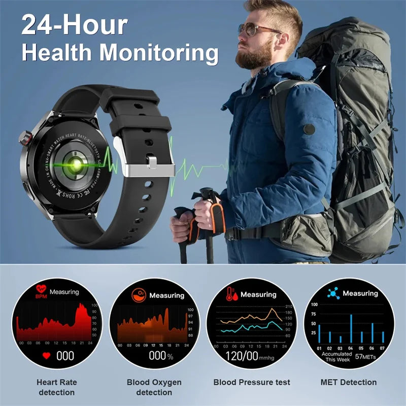 For HUAWEI Watch 4 Pro GPS NFC Smart Watch Men 1.53" AMOLED Screen Heart rate Bluetooth Call IP68 Waterproof Man Smartwatch 2024