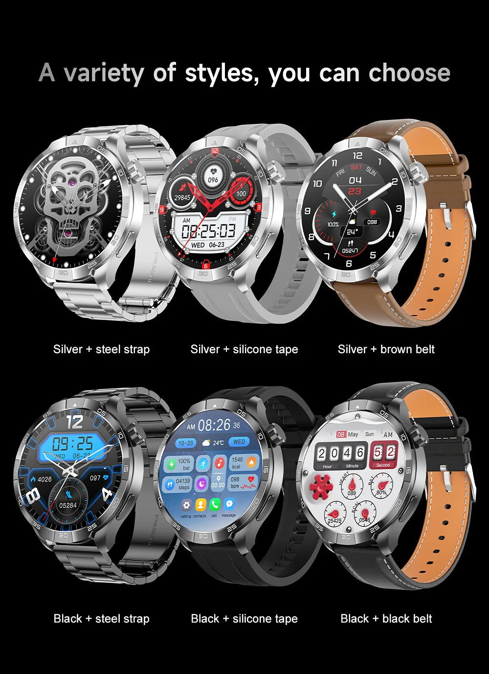 2024 For HUAWEI Outdoor Sports Smart Watch Men 1.85-inch HD Screen GPS Compass Heart rate IP68 Bluetooth call Fitness Smartwatch