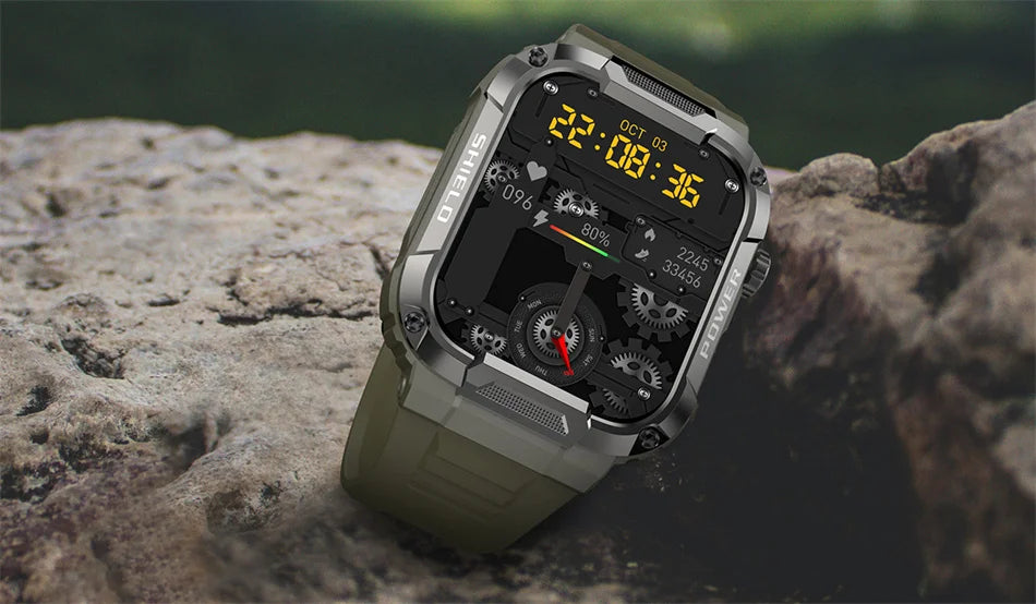 1.85 Outdoor Military Smart Watch Men Bluetooth Call Smartwatch For Huawei xiaomi IP68 Waterproof Sports Fitness Watch 2024 New