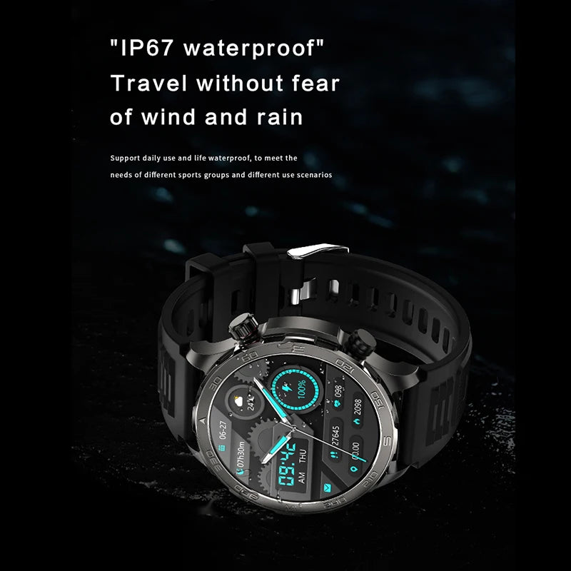 2024 New GPS Sports Smartwatch Men Suitable For Android 1.53 AMOLED Screen Heart Rate Monitor NFC IP68 Waterproof Bluetooth Call