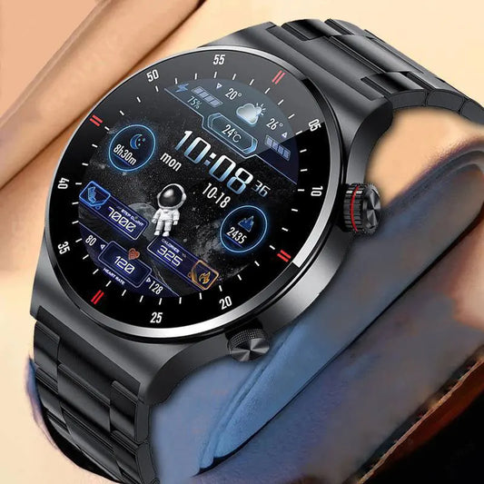 2024 New QW33 Bluetooth Call Smart Watches for Men Large HD Screen Step Counting Sports Fitness Tracker Waterproof Smartwatch