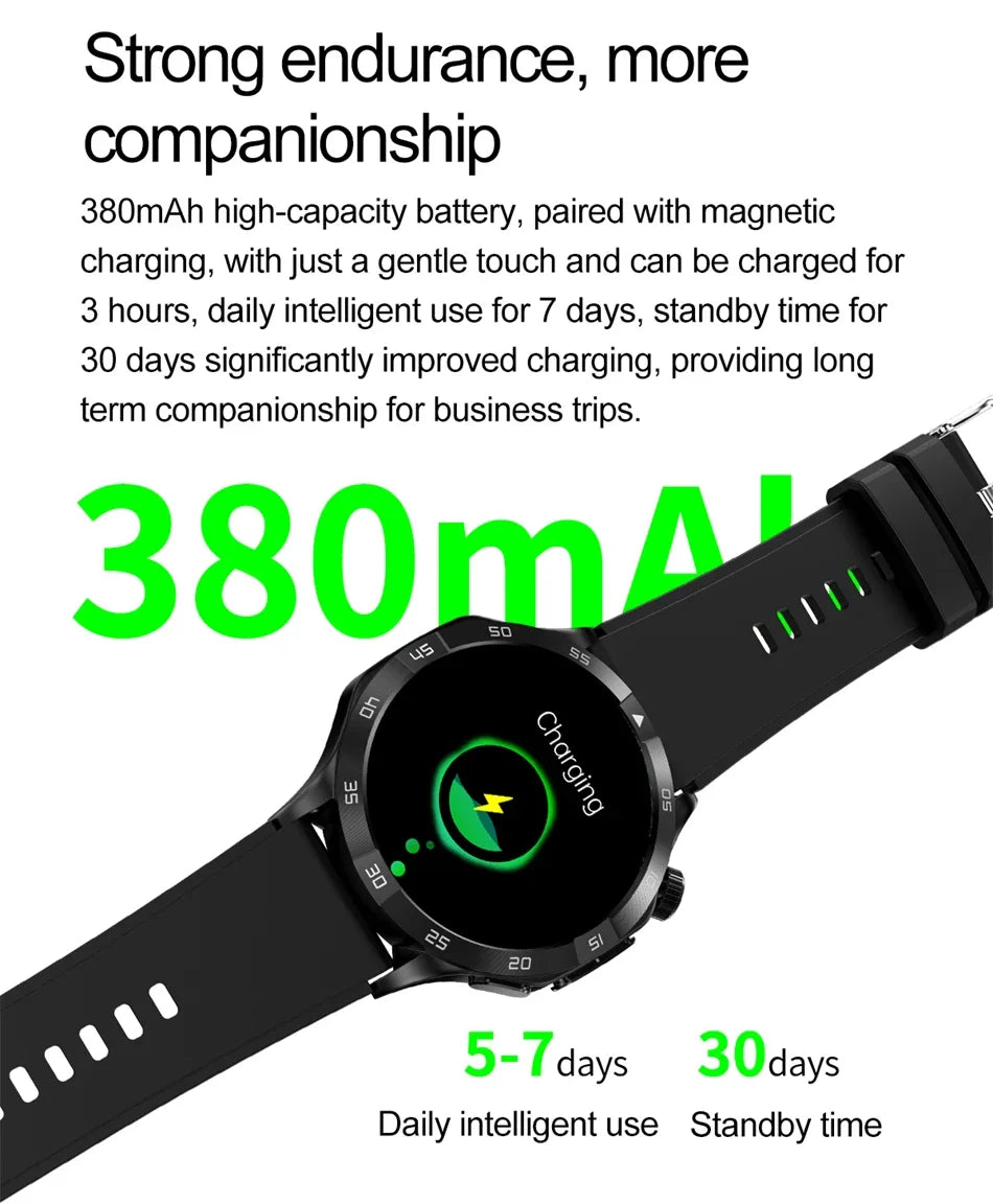 Blood Sugar Smart Watch 2024 Health Blood Lipid Uric Acid Monitor Sport Watch Smart ECG+PPG HD Bluetooth Call Men Smartwatch SOS