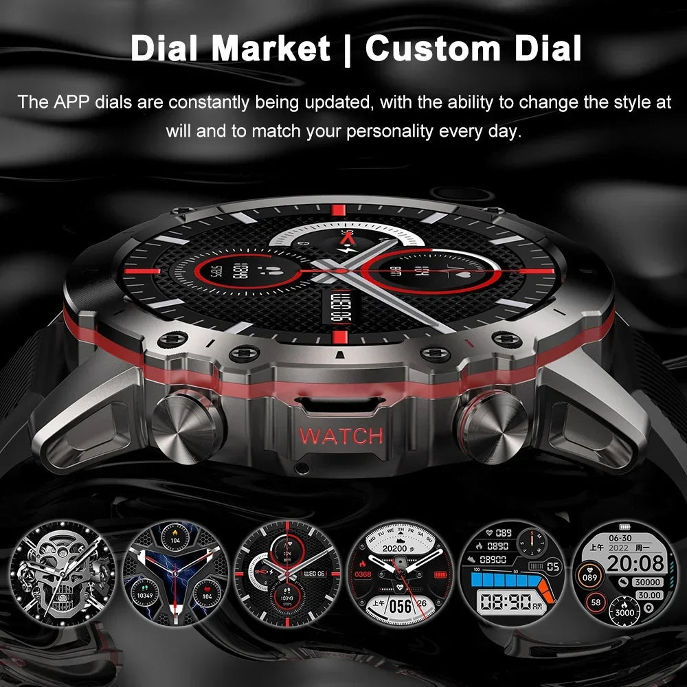 2024 New Military Multi Sports Smart Watches Men Heart Rate Monitor Bluetooth Call Waterproof Smartwatch for Xiaomi Android IOS