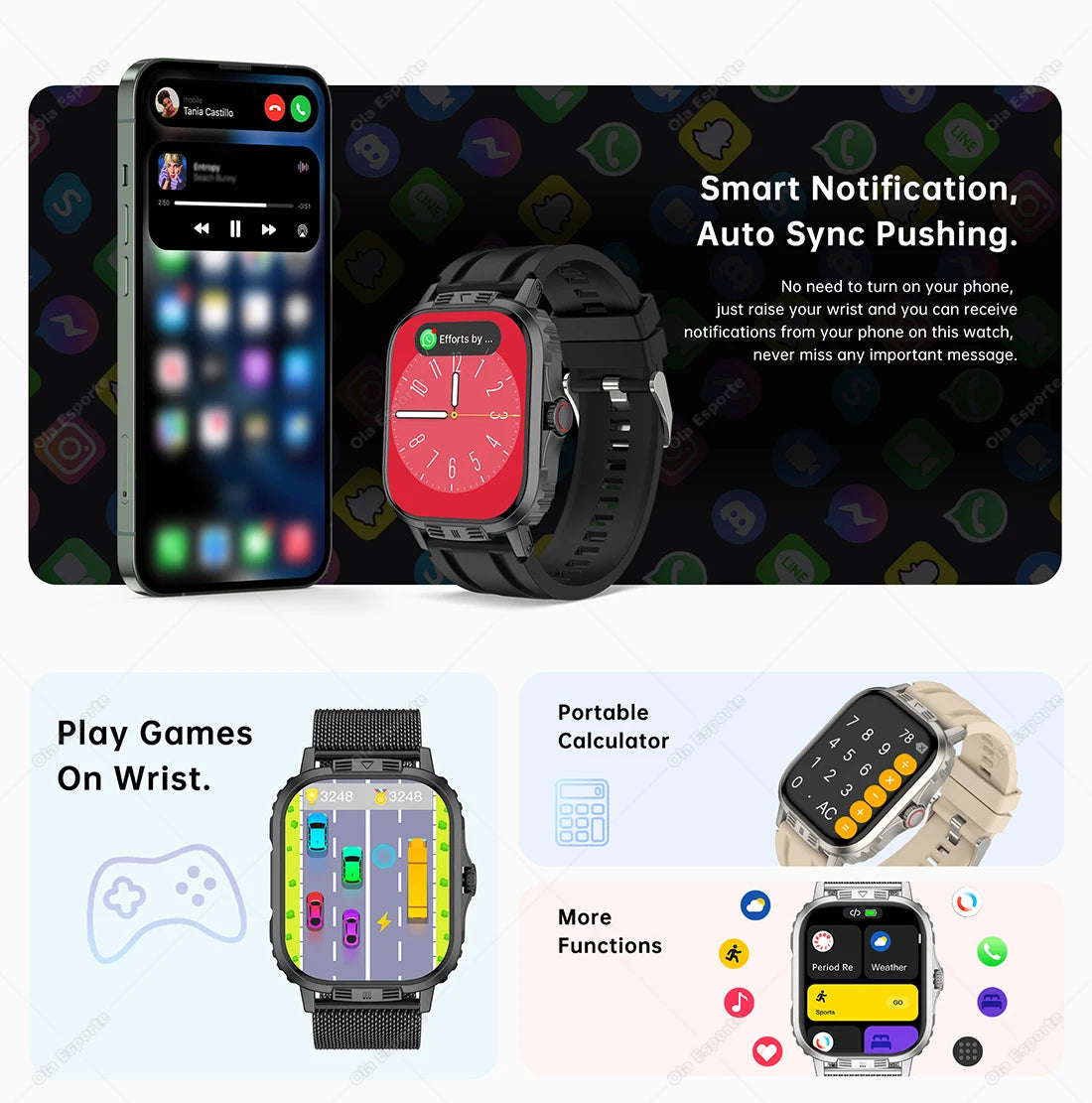 2024 Smart Watch For Men Women Heart Rate Smart Island Sports Fitness Watches Bluetooth Call Digital Smartwatch Wristwatch NEW