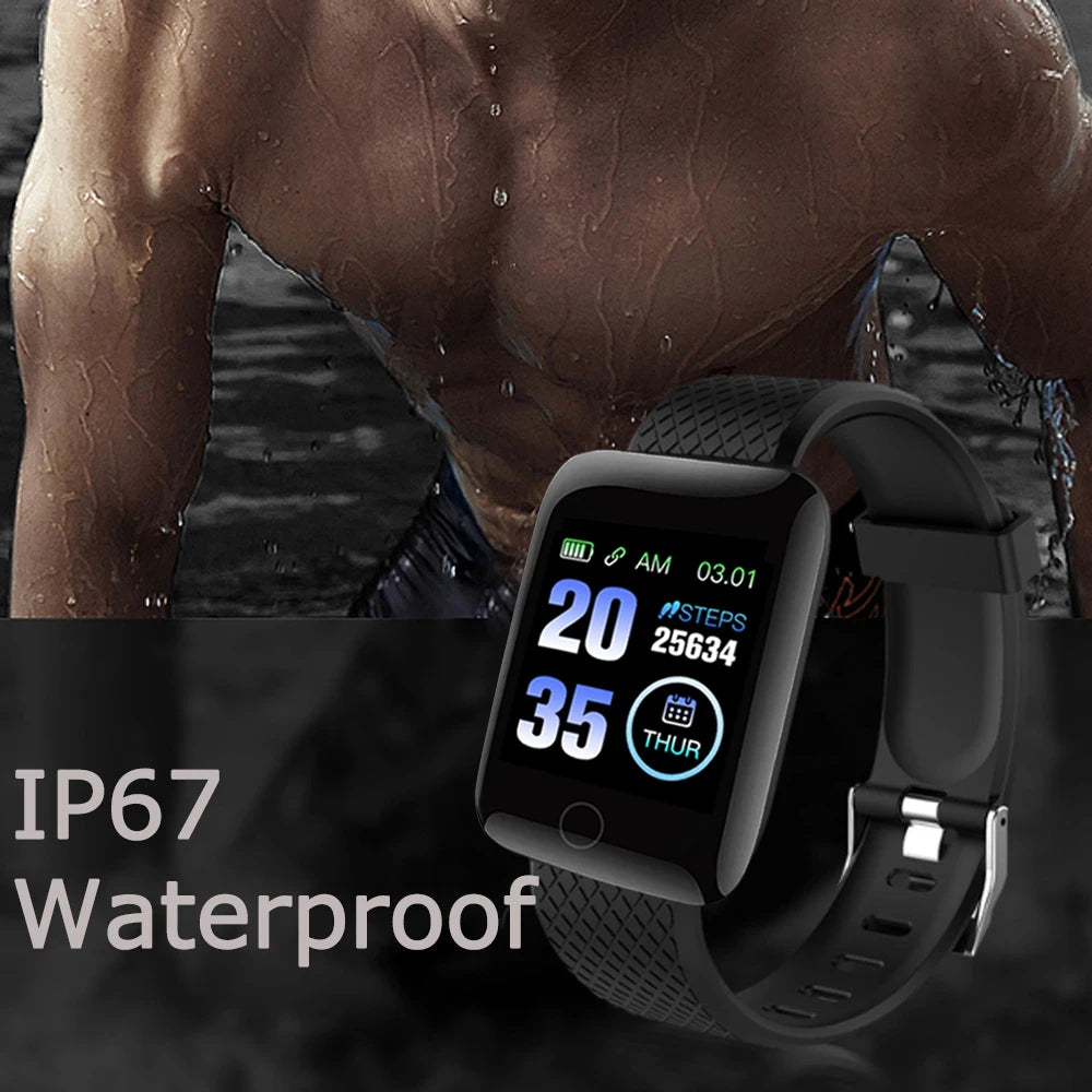 2024 New Smart Watch 116 Plus Bluetooth Connectivity Phone Watch Heart Rate Monitor Sport Fitness Waterproof Watches Man Woman