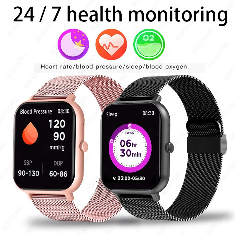 2024 New Smart Watch Women Bluetooth Call Watch Fitness Tracker Waterproof Sport Smart Clock Fashion Ladies Men Smartwatch Woman