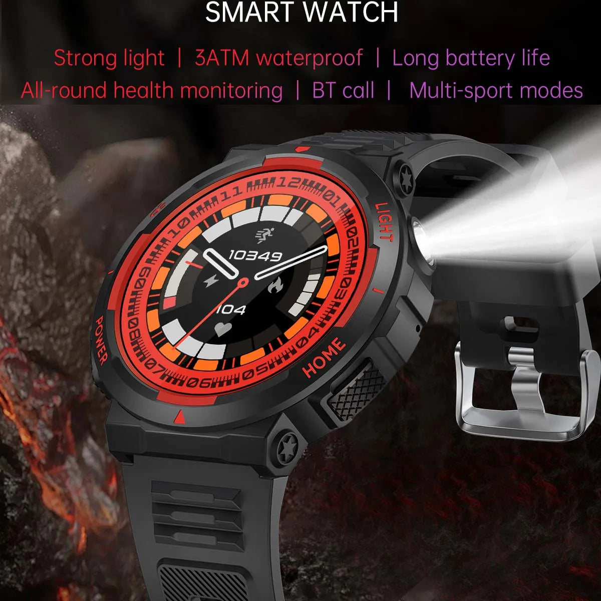 2024 New For Huawei Smart Watch Men Bluetooth Call LED Lighting Heart Rate Track 400 mAh Battery 3ATM IP68 Swimming Smart Watch