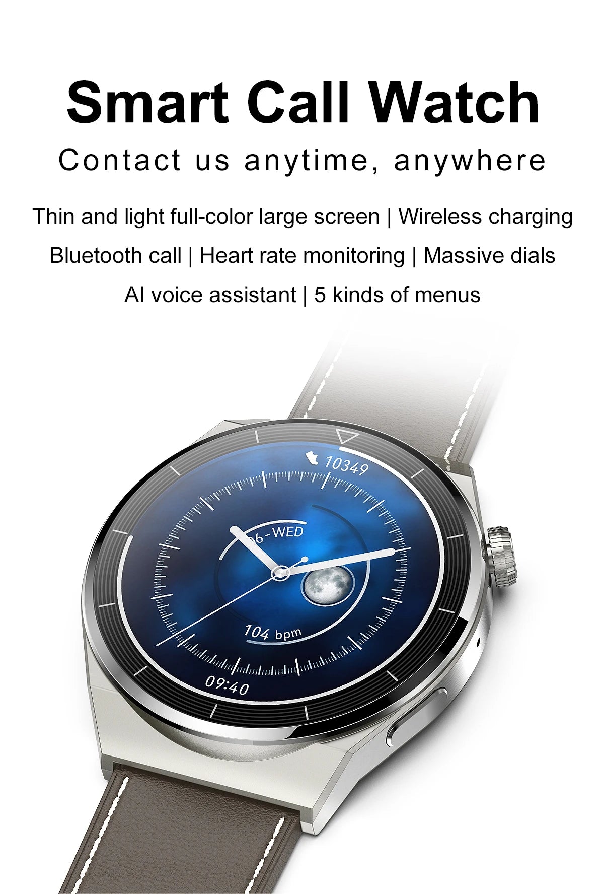 2024 New For Huawei Xiaomi Men Smartwatch 1.39inch AMOLED Screen Bluetooth Call Wireless charging Waterproof Men Smartwatch