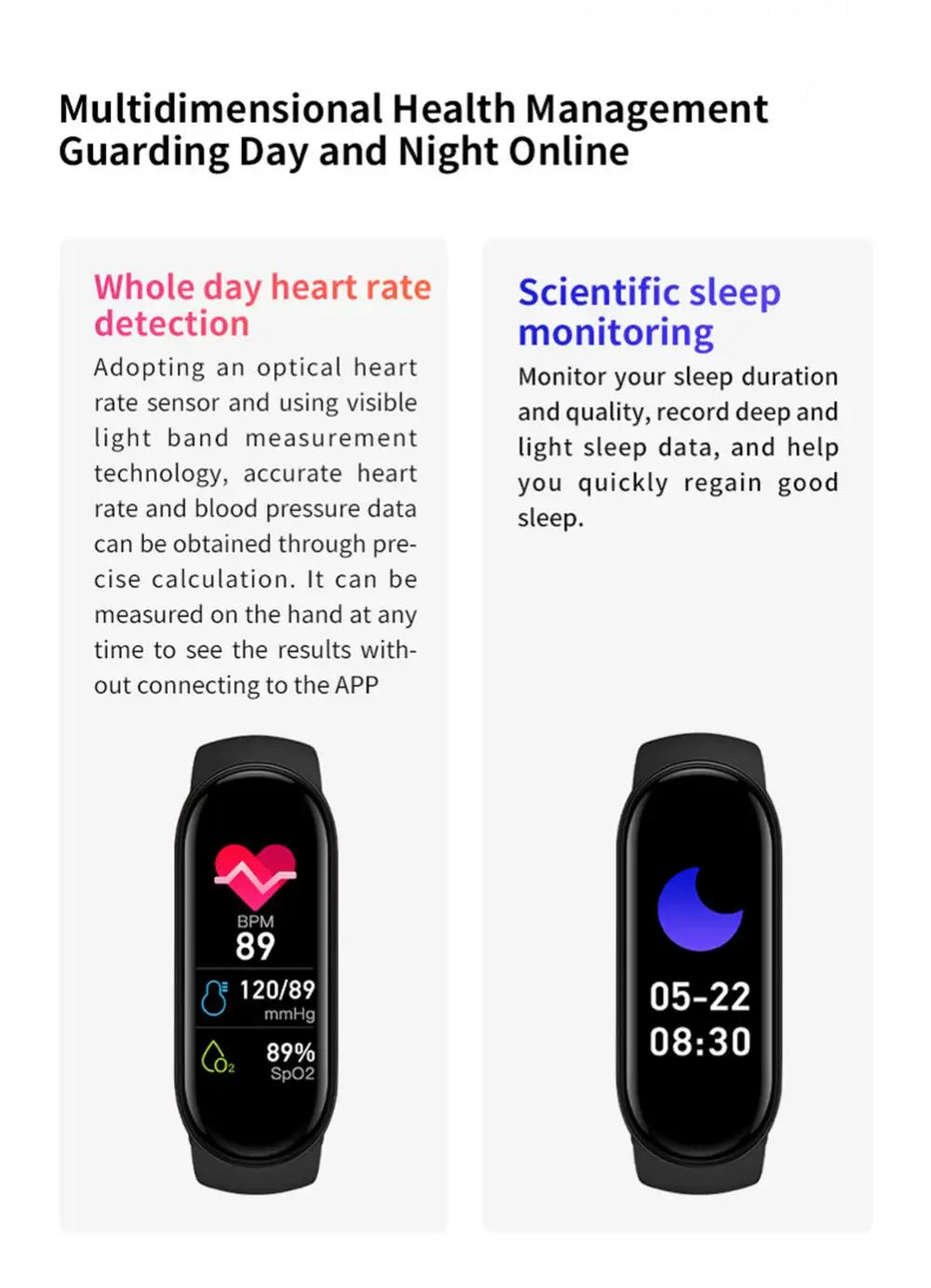 Mi Band 8 Smart Bracelet Heart Rate Blood Oxygen Sport Watch Waterproof Electronic Bracelet Fitness