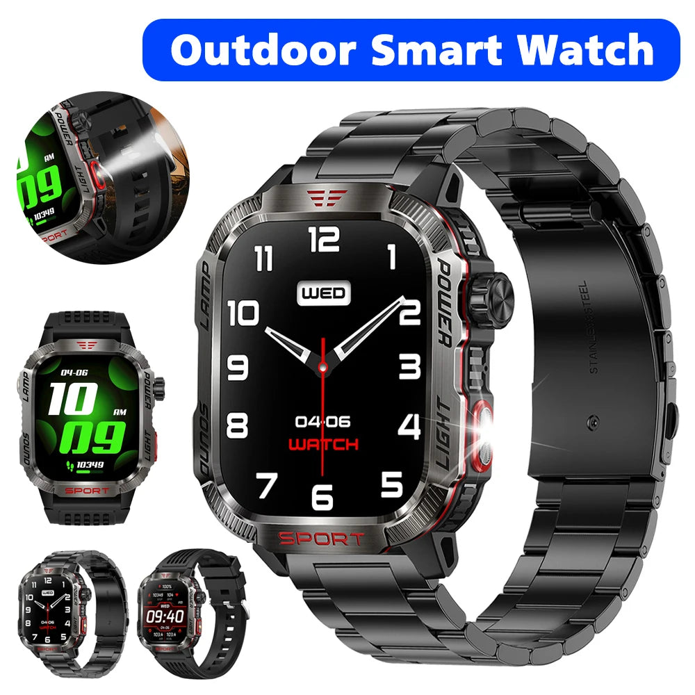 Smart Watch Men For Android IOS Heart Rate Sleep Monitoring IP68 Waterproof Outdoor Sports Fitness Ai Voice SmartWatch 2024 New