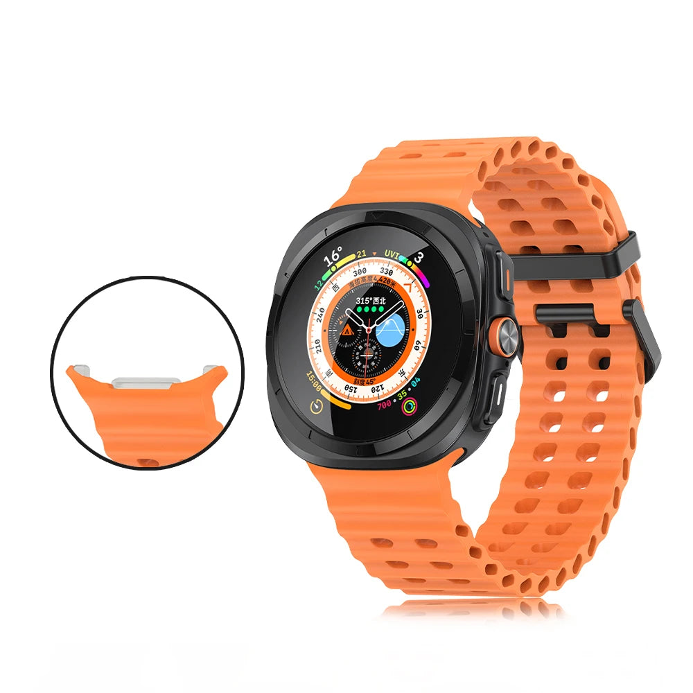 Silicone Strap for Samsung Galaxy Watch 7 Ultra 47mm Sports Correa Bracelet Watchband Band For Galaxy Watch 7 Ultra Accessories