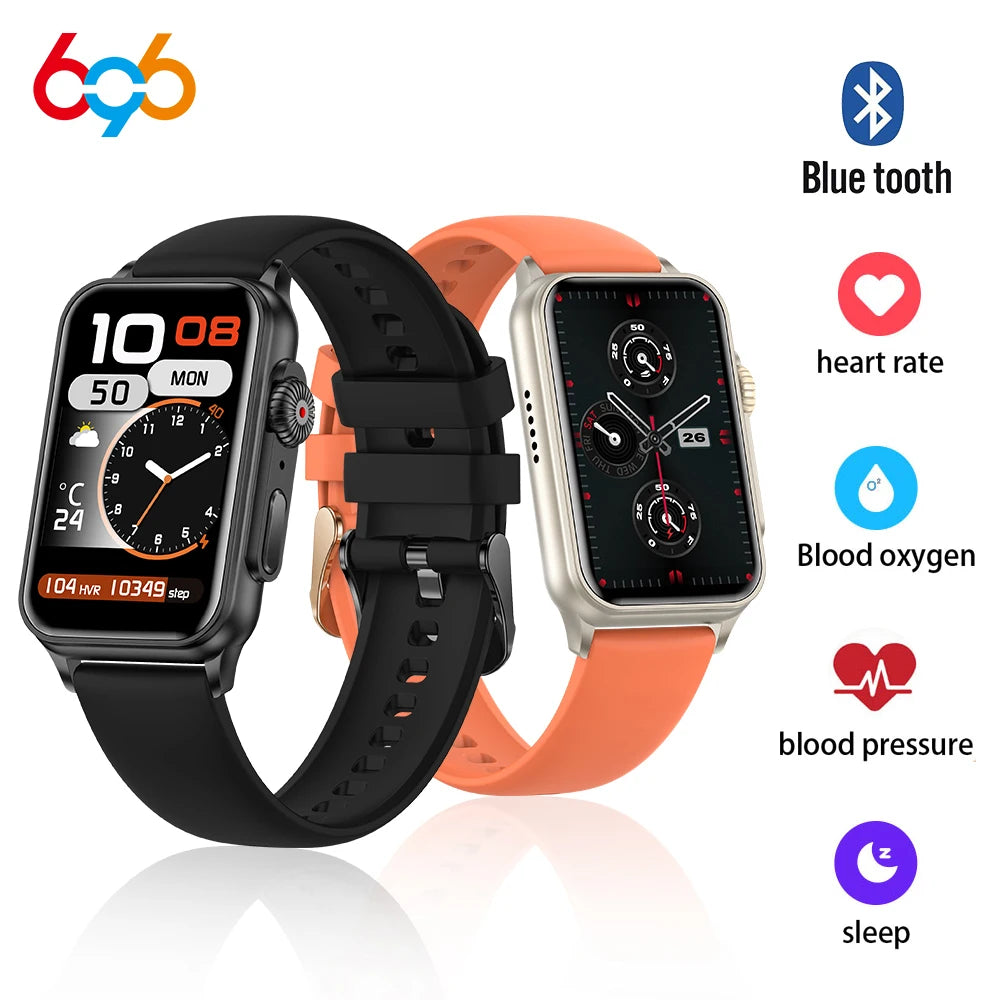 Men Women New 1.57 Inch 120+ Sport Modes Smart Watch Heart Rate Sleep Monitor Waterproof Music Blue Tooth Call 2024 Smartwatch