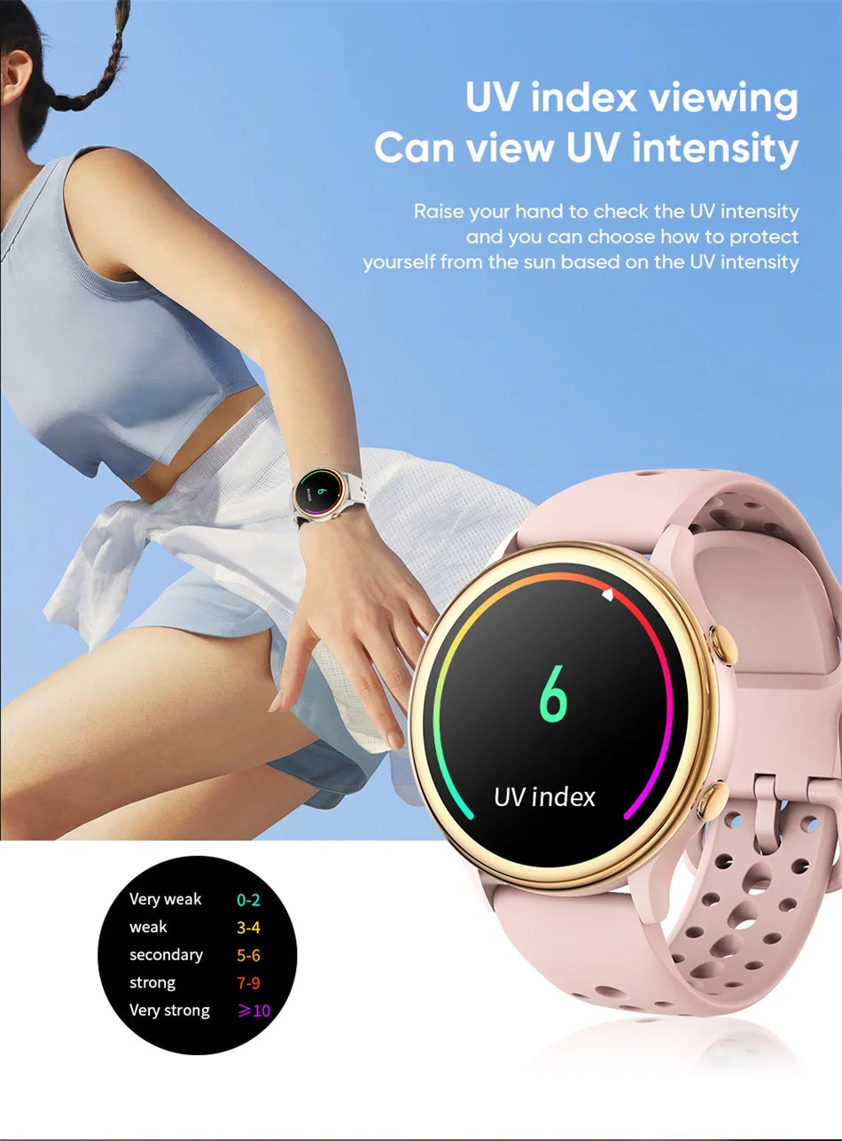 2024 Fashion Bluetooth Call Smart Watch Women 1.27 inch Heart Rate Blood Oxygen 100+Sports Waterproof Men Smartwatch For Xiaomi