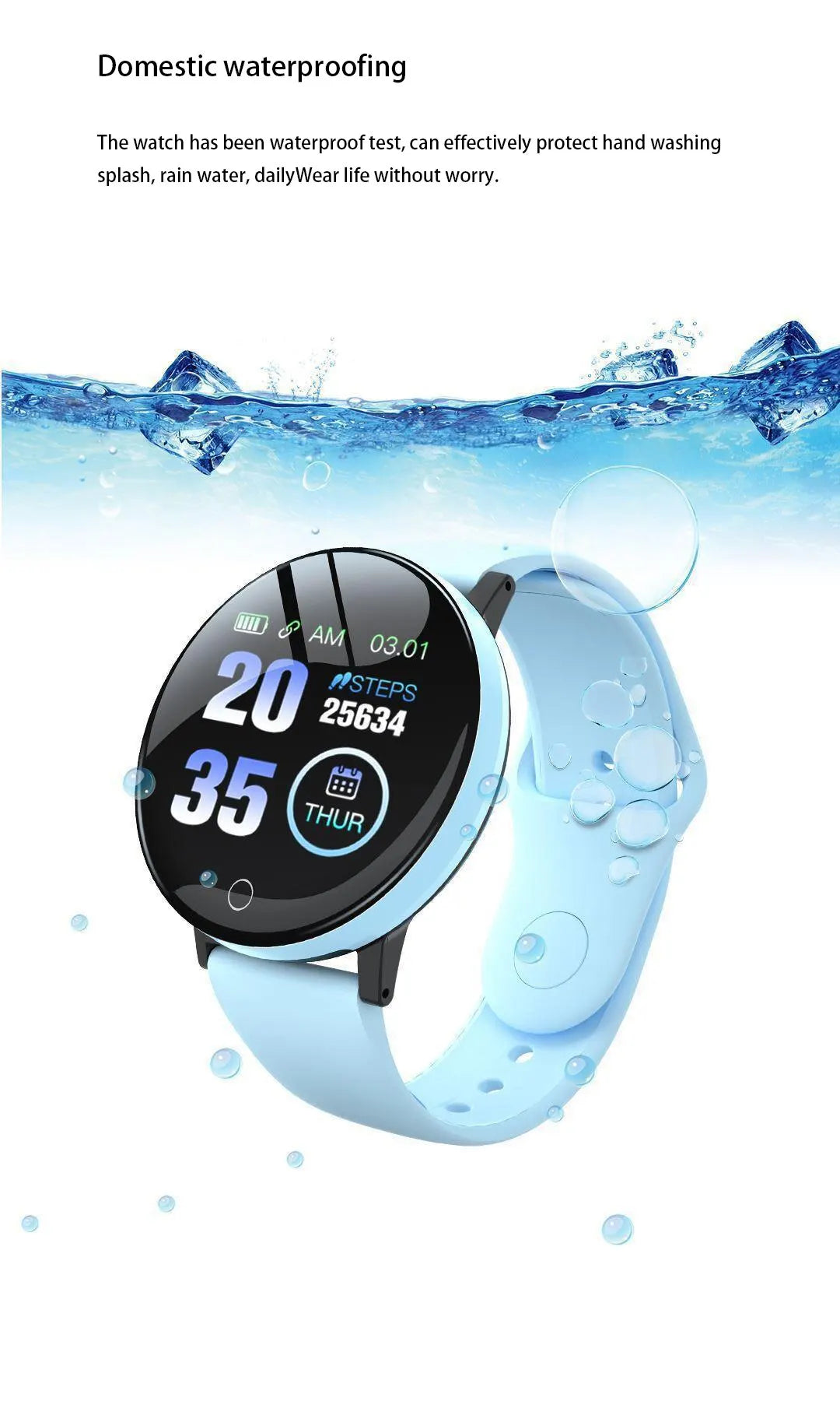 D18 Smart Watch Men and Women Sports Smart Bracelet LED B41 Smartwatch Waterproof Smart Touch Screen Bracelet Smartband 2024 New