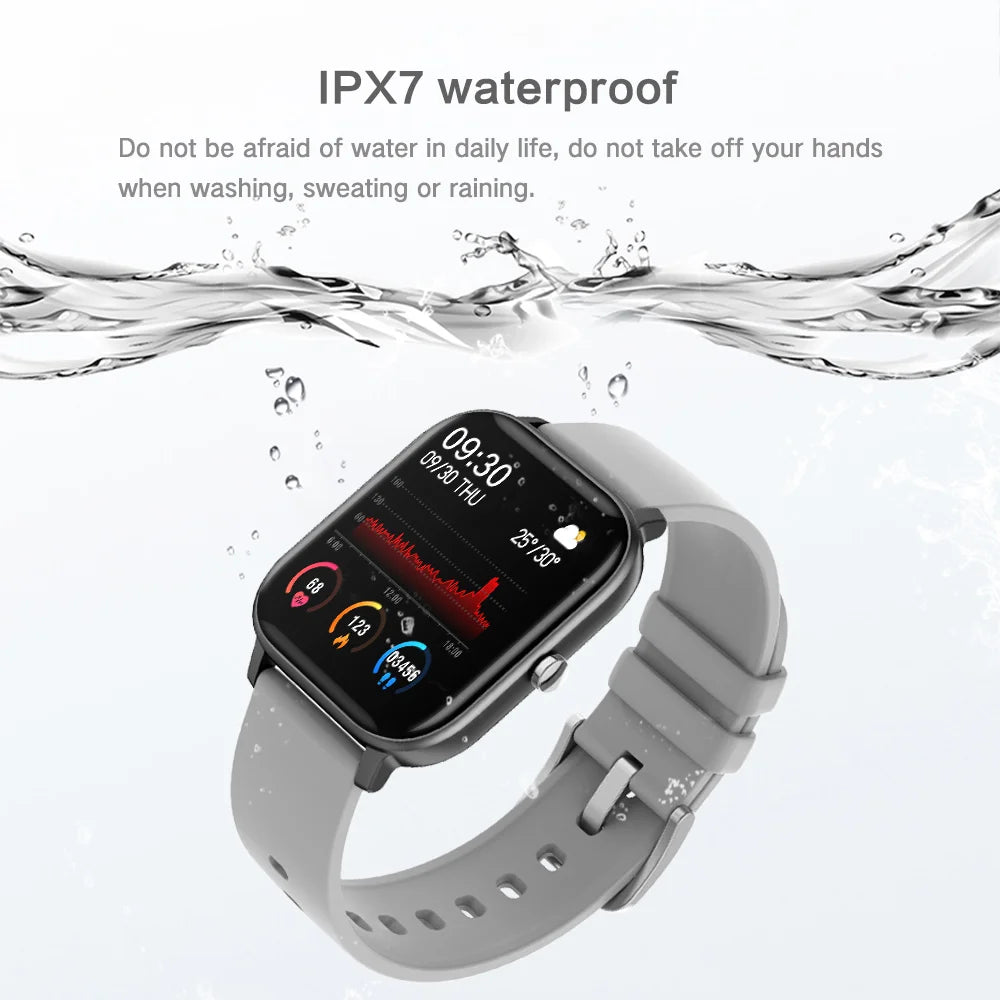 P8 Smart Watch 2024 Bluetooth Calls Smartwatch Full Touch Waterproof Fitness Tracker Blood Pressure Monitor SmartWatch Men Women