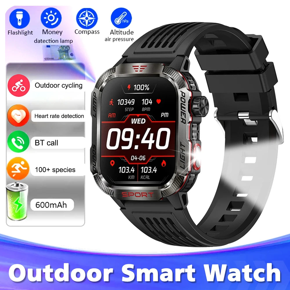 2024 New Smart Watch Men IP68 Outdoor Sports Fitness Tracker Health Monitor 2.01" BT Call Sports Fitness Tracker Smartwatch