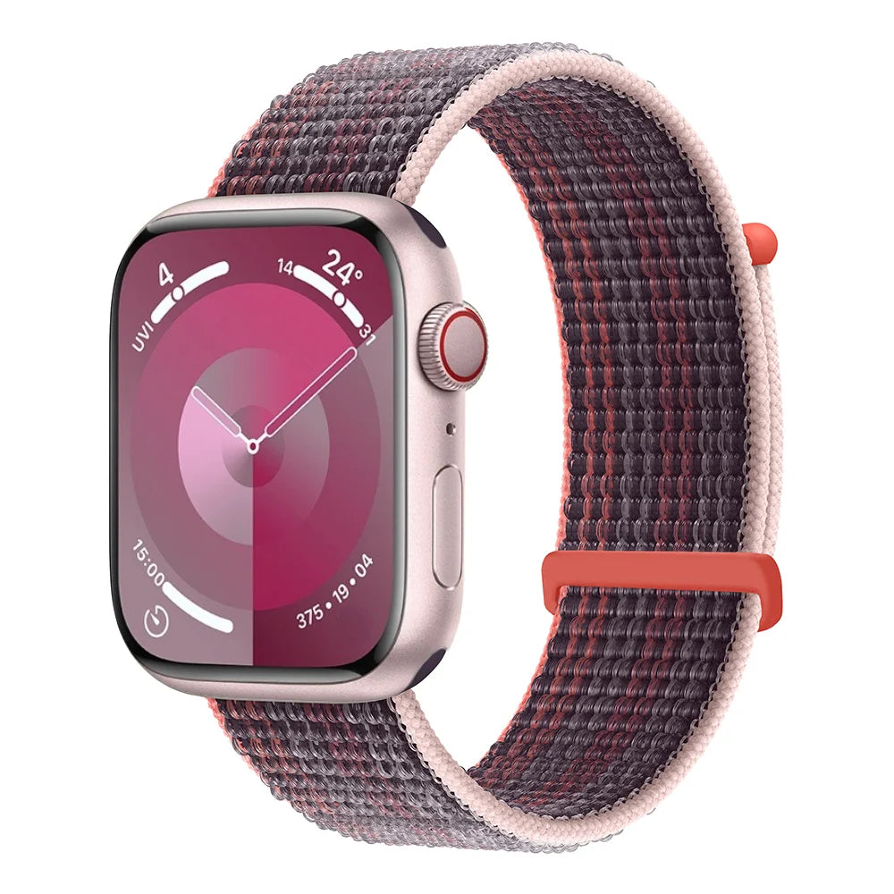 Nylon Strap for Apple Watch Ultra 2 1 49mm Breathable Replacement Wristband for IWatch 9 8 7 6 5 4 3 SE 45mm 41mm 44mm 42mm 40mm