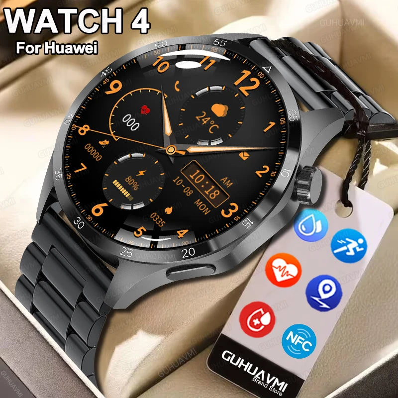 2024 New Smart Watch Mens Bluetooth Call AMOLED Screen GPS Sport Watch Blood Pressure NFC Smartwatch For Android IOS Man women