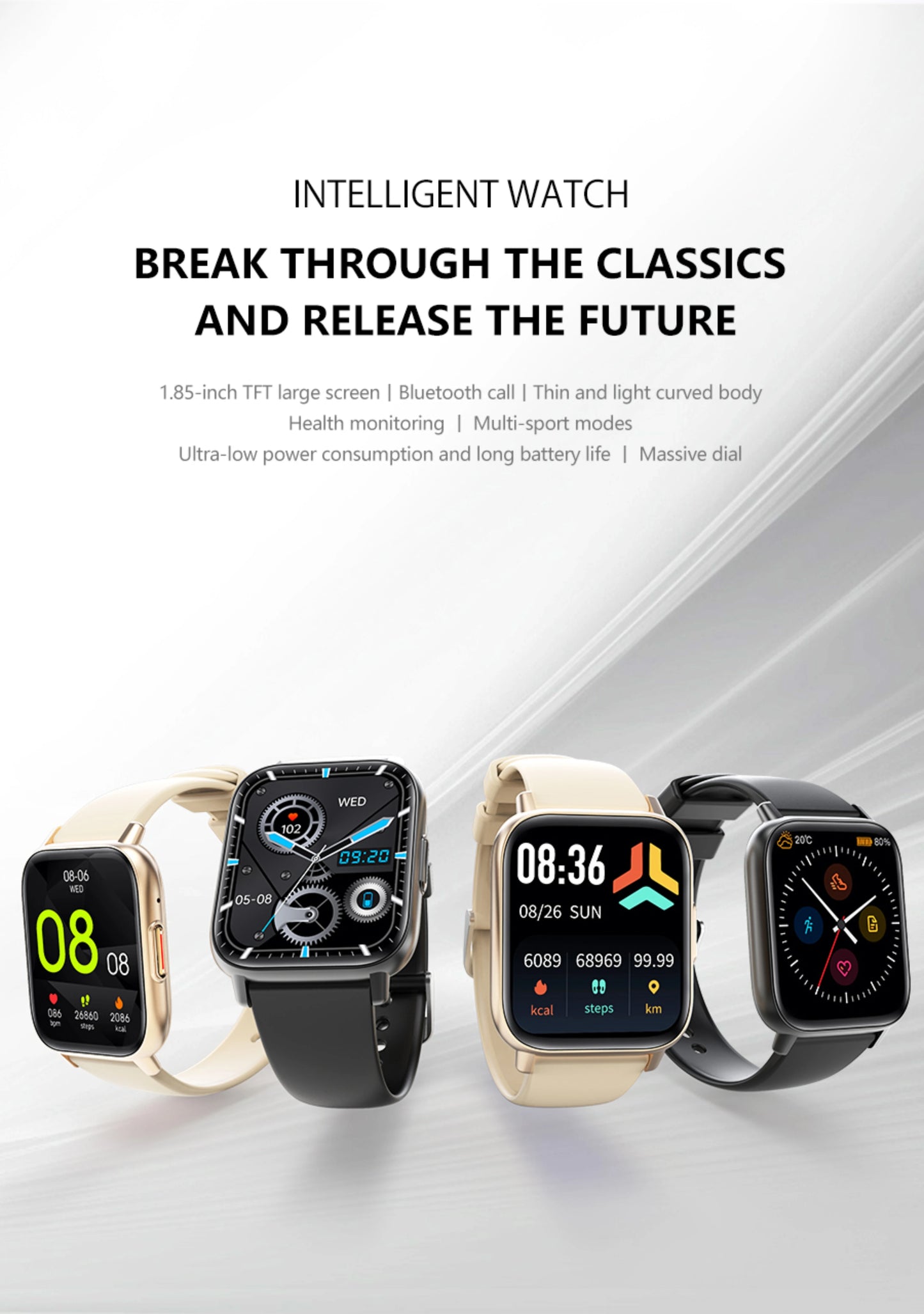 2024 New Women Men Smartwatch HD Bluetooth Call Heart rate Sports Track Ai Voice assistant IP67 Waterproof Smartwatch For Xiaomi