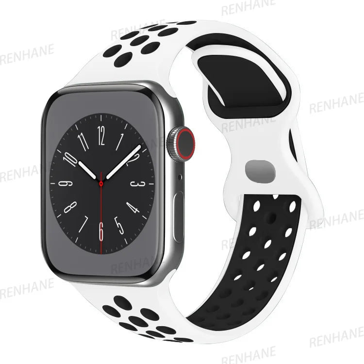 Sport Strap for Apple Watch Ultra 49mm Series 9 8 7 41mm 45mm 44mm 40mm 38MM 42MM Breathable wrist Bracelet iWatch 6 SE 5 3 Band