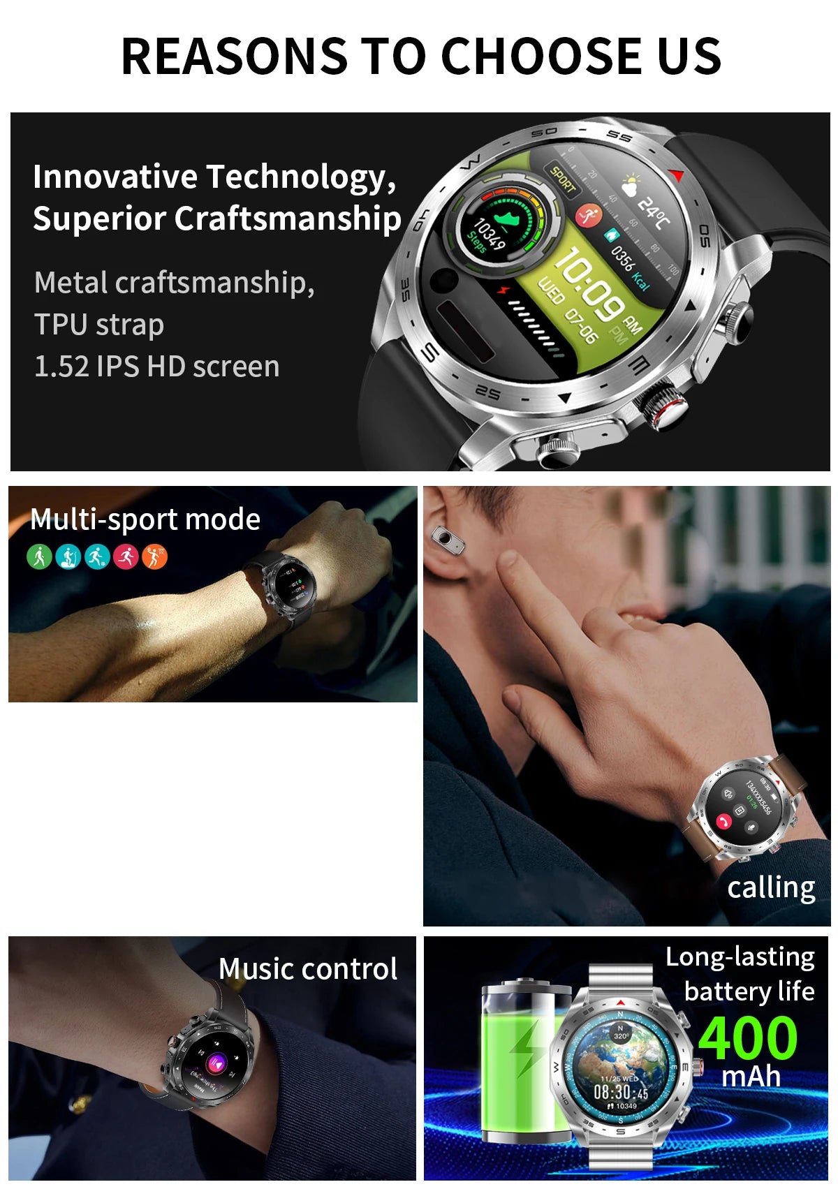 2024 New Smart Watch TWS 2-in-1 Bluetooth Earphones HIFI 9D Sound Quality Bluetooth Call For Men and Women Sports Smartwatches