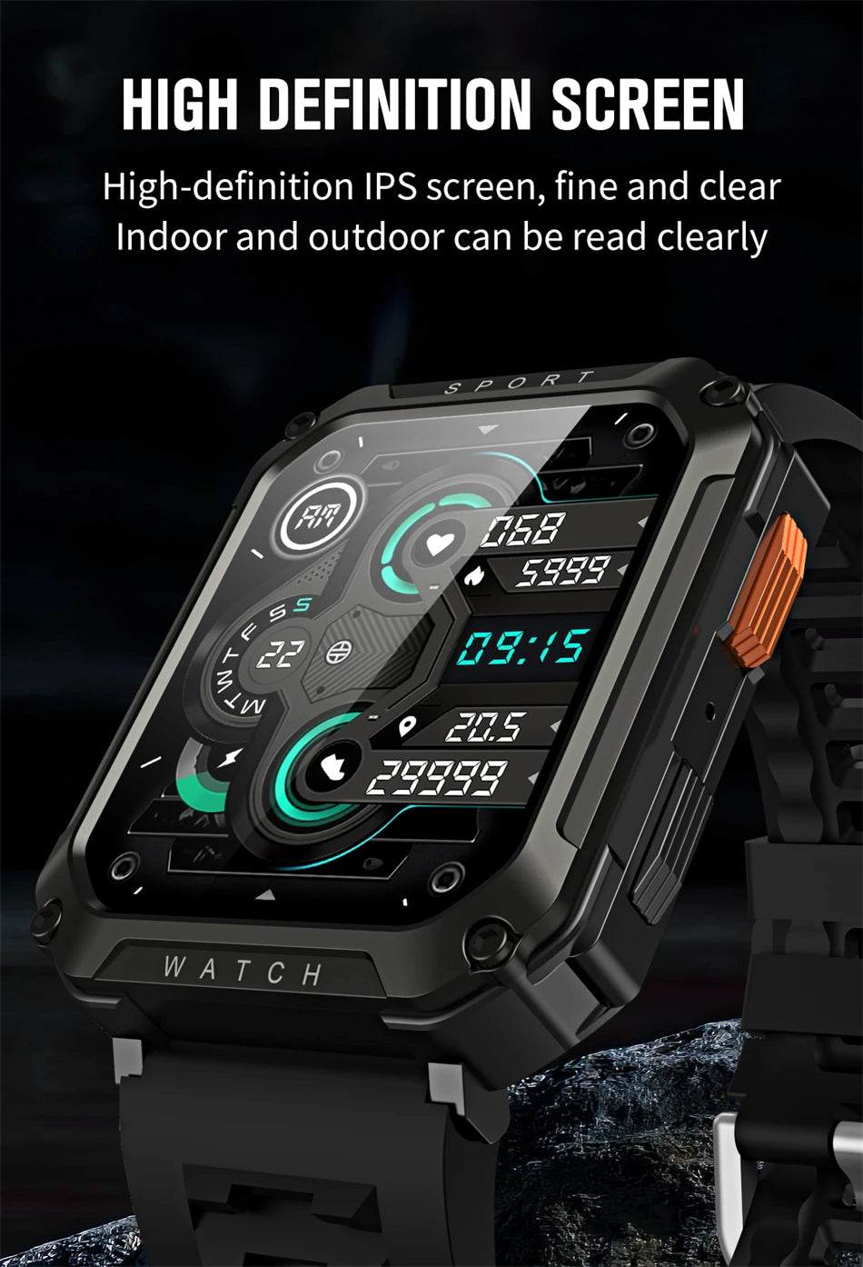 2024 New Outdoor Military Smart Watch Men Bluetooth Call Smartwatch GPS Sport Waterproof Ftiness tracker Watch For Android IOS