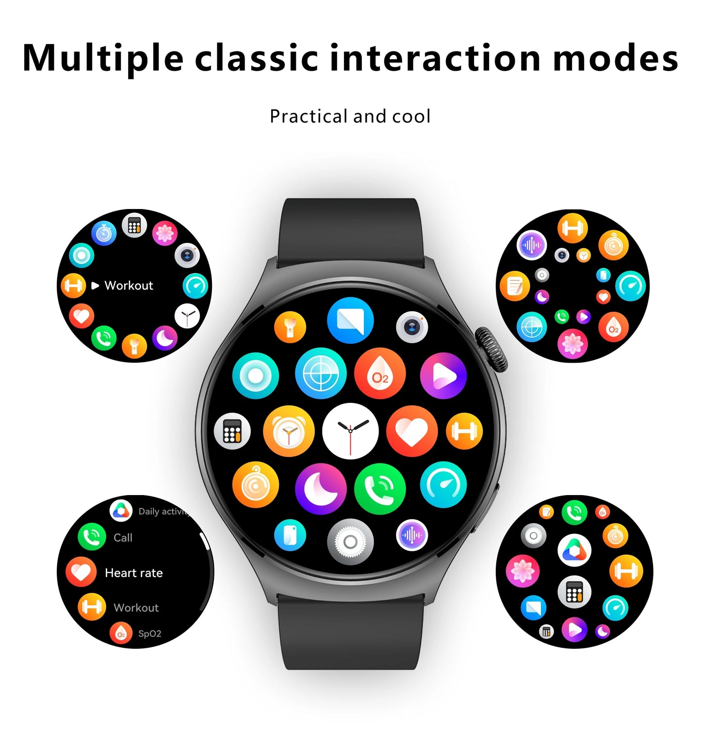 2024 Smart Watch for Men Women 1.43" AMOLED Activity Tracker Heart Rate Sleep Monitor IP68 Waterproof Smartwatch for Android iOS