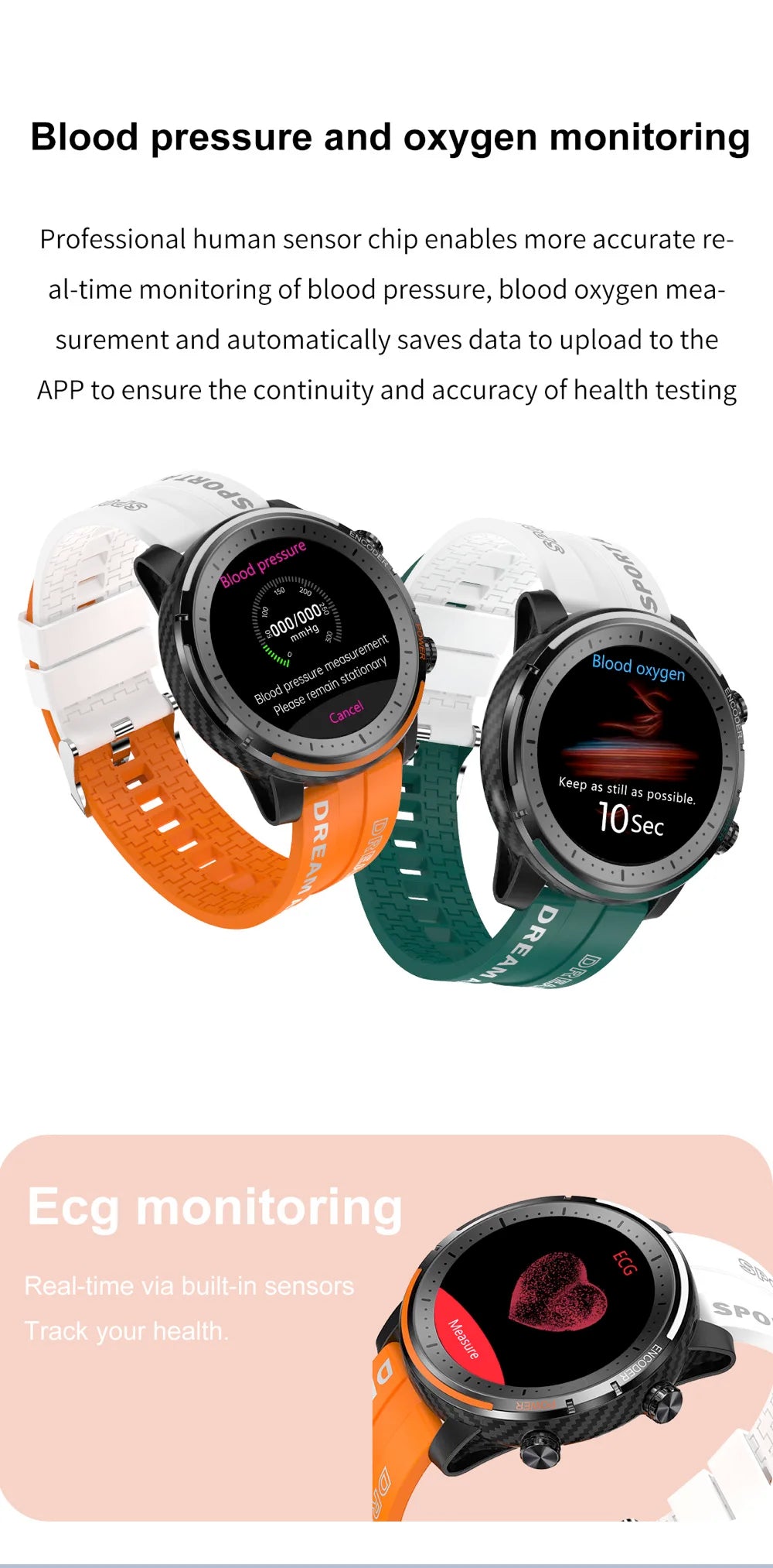 2024 New Watch Men Smart Watch Men Waterproof Watches Sport Fitness Smartwatch Men for TCL 30 V 5G Meizu Pro 6s Oppo Reno7 5G