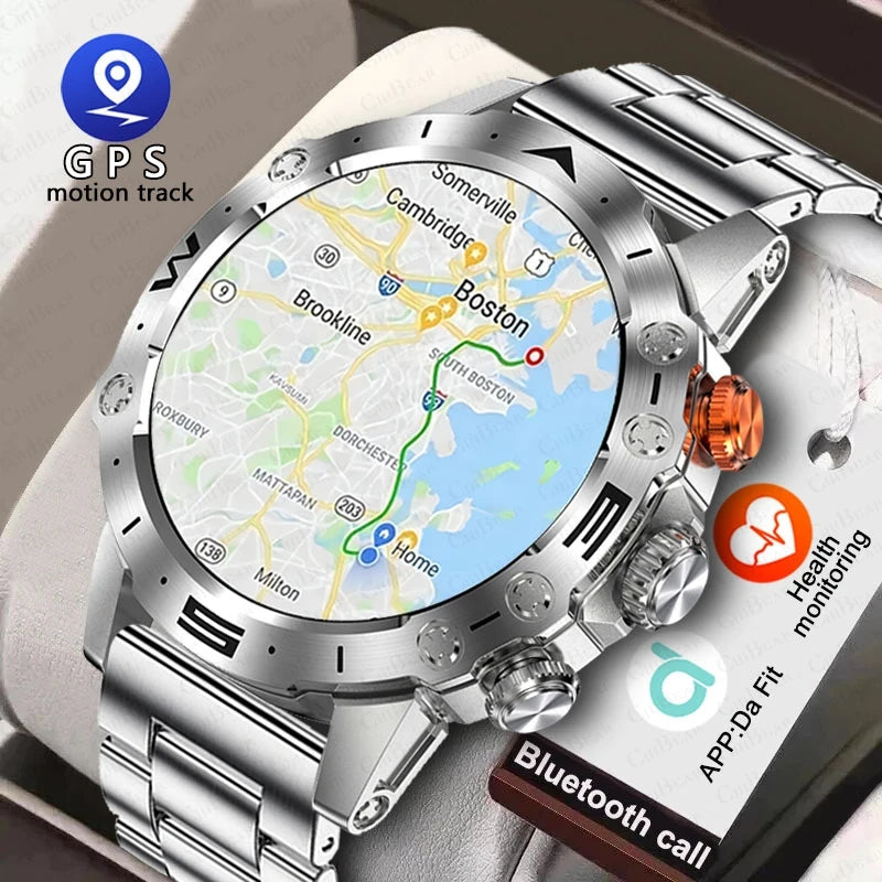 2024 New GPS Outdoor Fitness SmartWatch Men AI Voice Bluetooth Call Heart Rate Blood Pressure IP68 Waterproof Sports Smart Watch