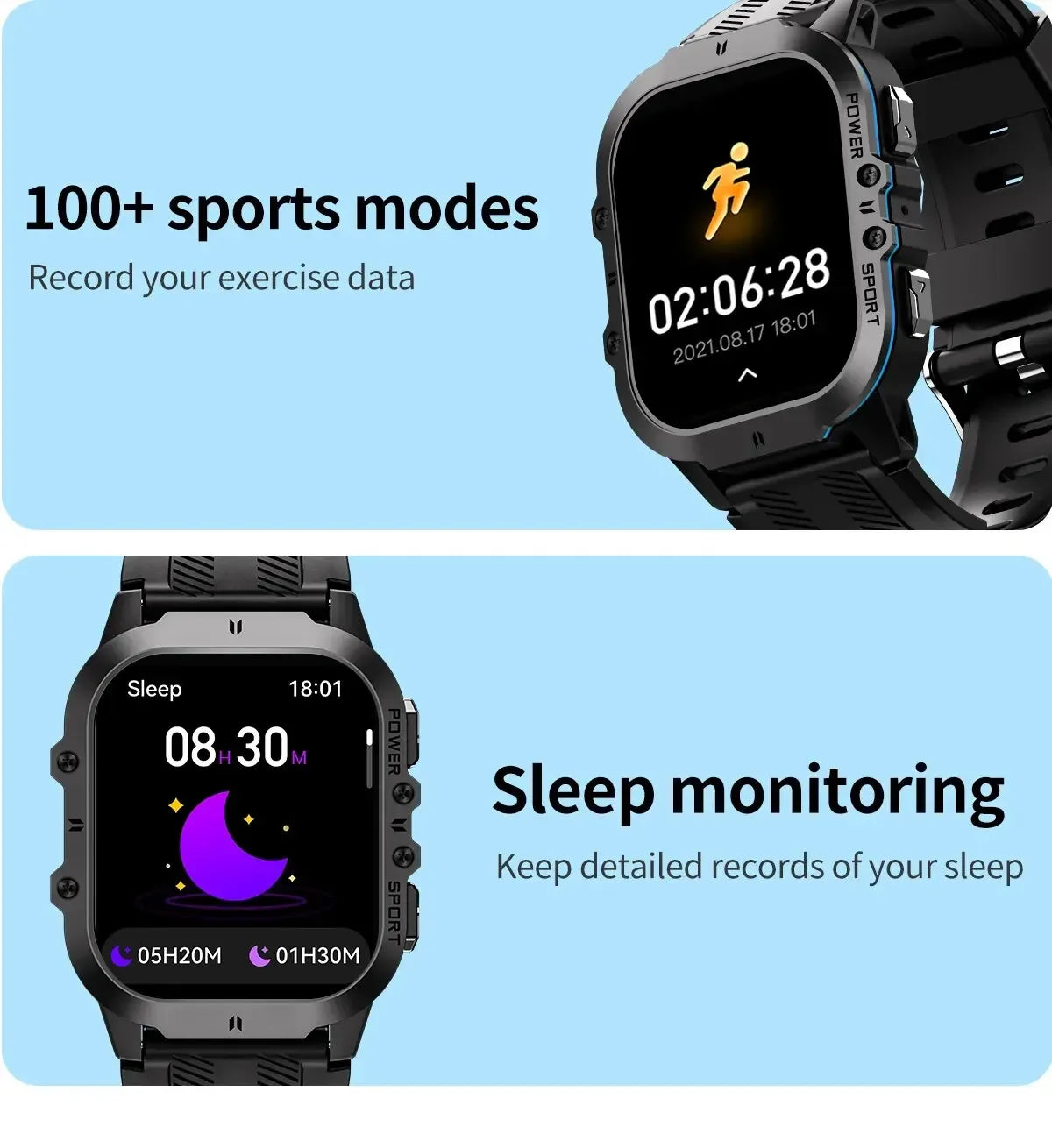 2024 Smartwatch Men AMOLED Display Clock Health Monitor 1ATM Waterproof Outdoor Sports Fitness Tracker Smart Watches For Xiaomi