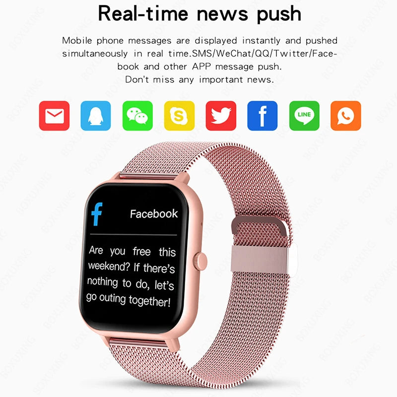 For Xiaomi Huawei IOS 2024 New Smart Watch Men Women Heart Rate Blood Pressure Fitness Tracker Bluetooth Call Smartwatch Man