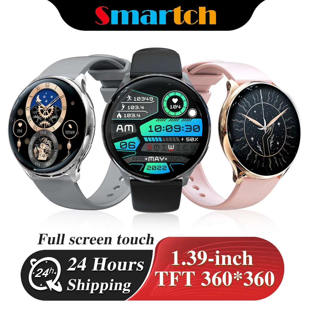 Sports Fitness Men Women Blue Tooth Call Smartwatch 1.39" Heart Rate Blood Oxygen Music Waterproof Custom Dial 2024 Smart Watch