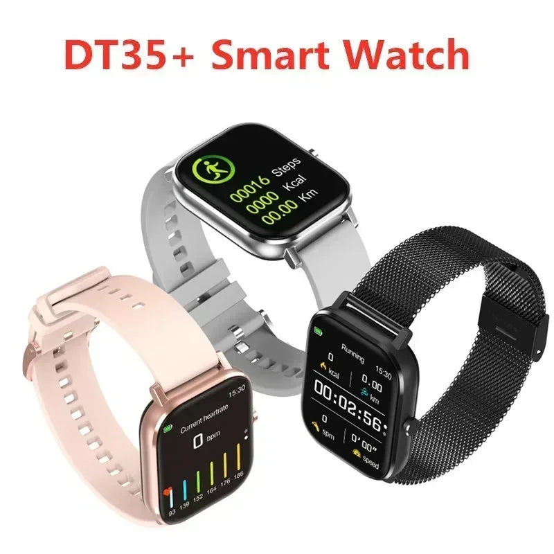 Zordai DT35+ Smart Watch Men 2024 Waterproof Bluetooth Call SMS Reminder Fitness Heart Tracker Smartwatch for Android and iOS