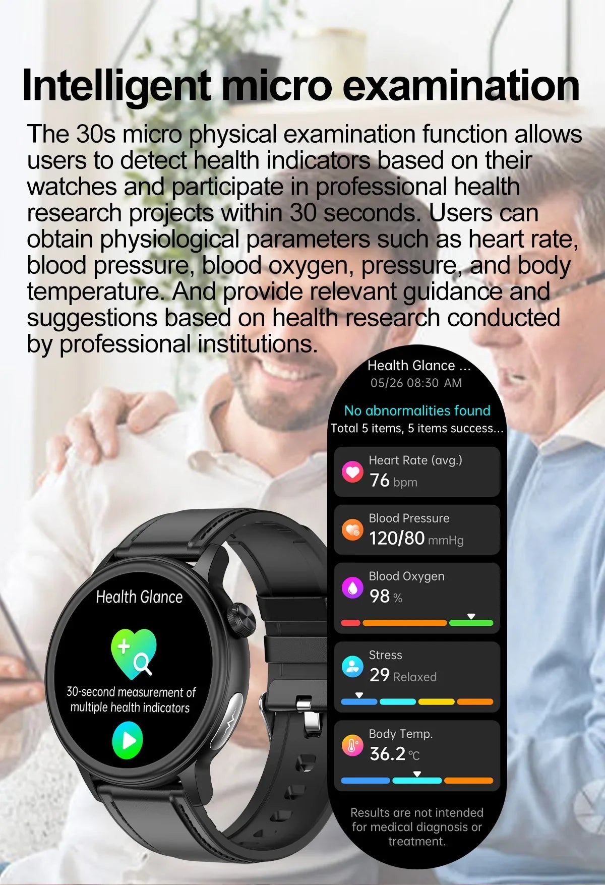 2024 New Non-Invasive Blood Sugar Men smartwatch Heart Rate Blood Pressure Health Women Smart Watch AI Medical Diagnostic Watch