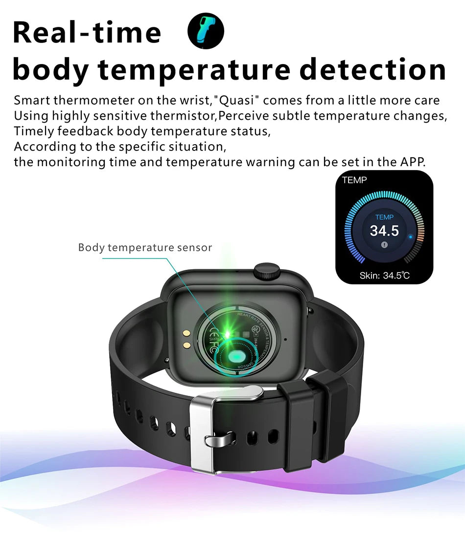 LIGE 2024 Smart Watch Women Full Touch Screen Bluetooth Call Waterproof Watches Men Fitness Tracker Smartwatch reloj inteligente