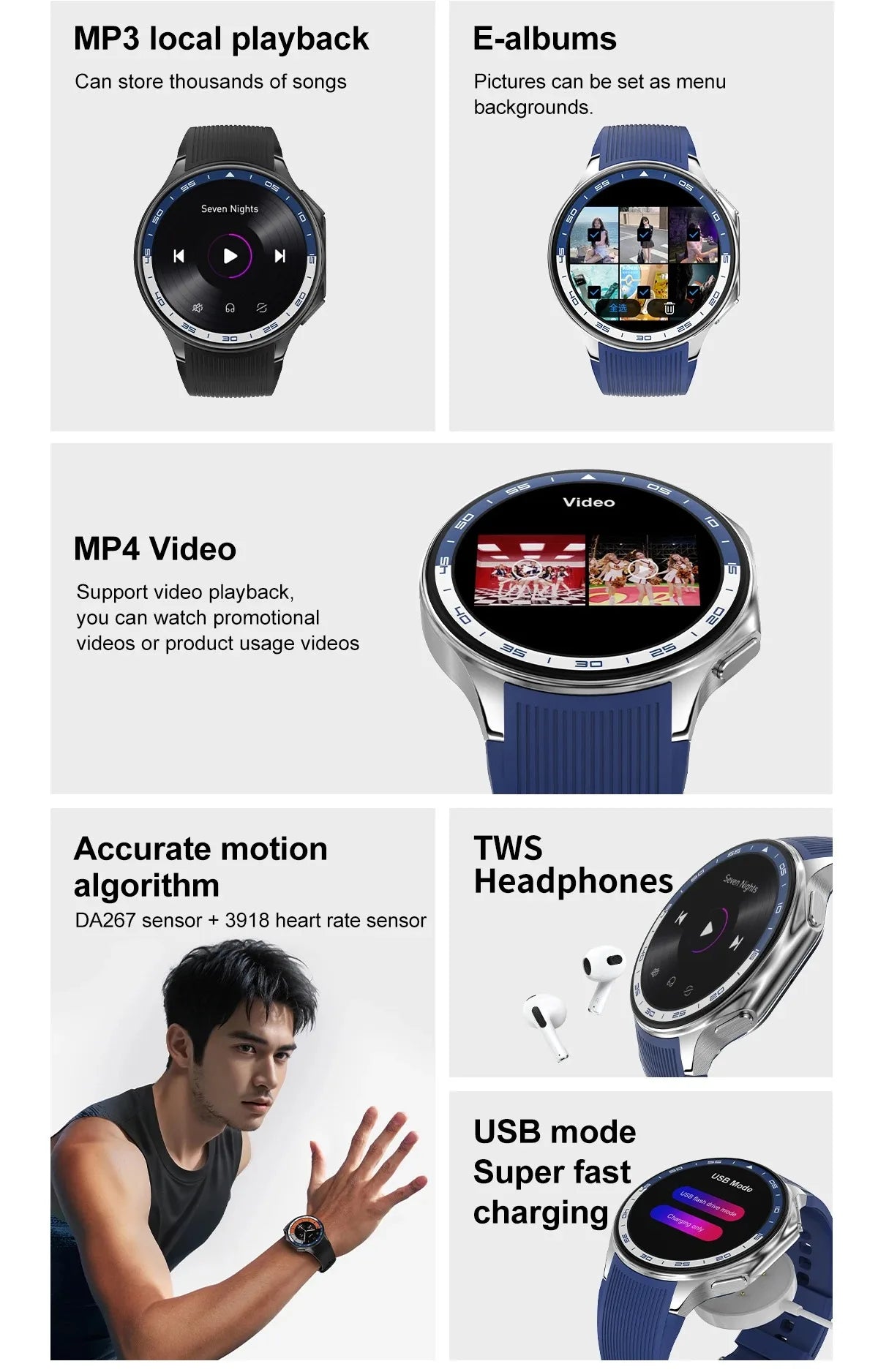 MAOYUAN 2024 New For OPPO Watch X Smart Watch Men 4G Memory Music Video Bluetooth Call Waterproof Smartwatches For Android IOS