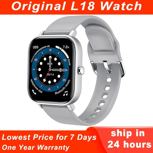 2024 Clearance Sale L18 Smart Watch Men IP68 Waterproof ECG Heart Rate Body Temperature Sports Ultra Thin Smartwatch PK L15 L16