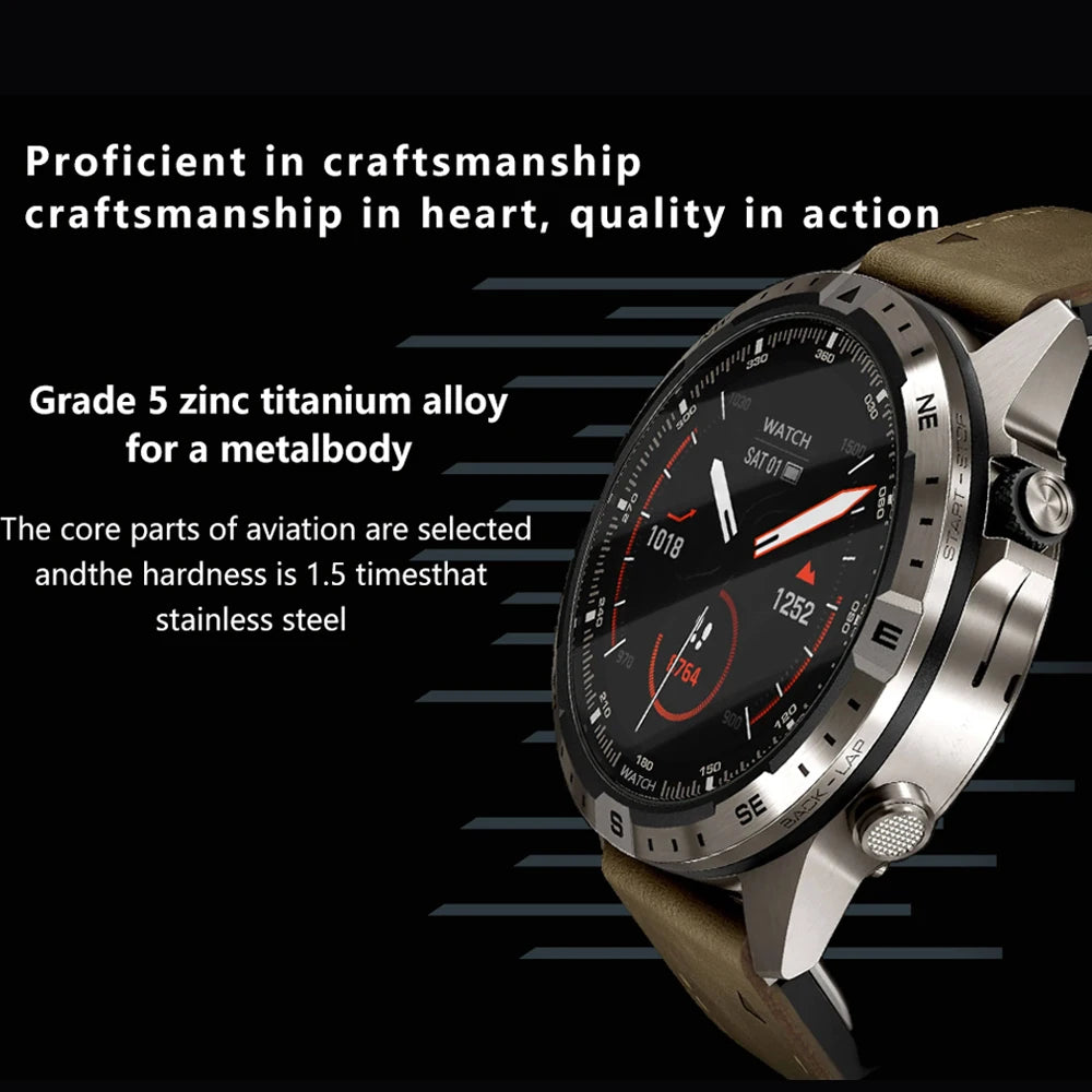 2024 New NFC Bluetooth Call Men Smart Watch 1.6 inch AMOLED Business Watches Compass GPS Sports Track Smartwatch For Metal Body